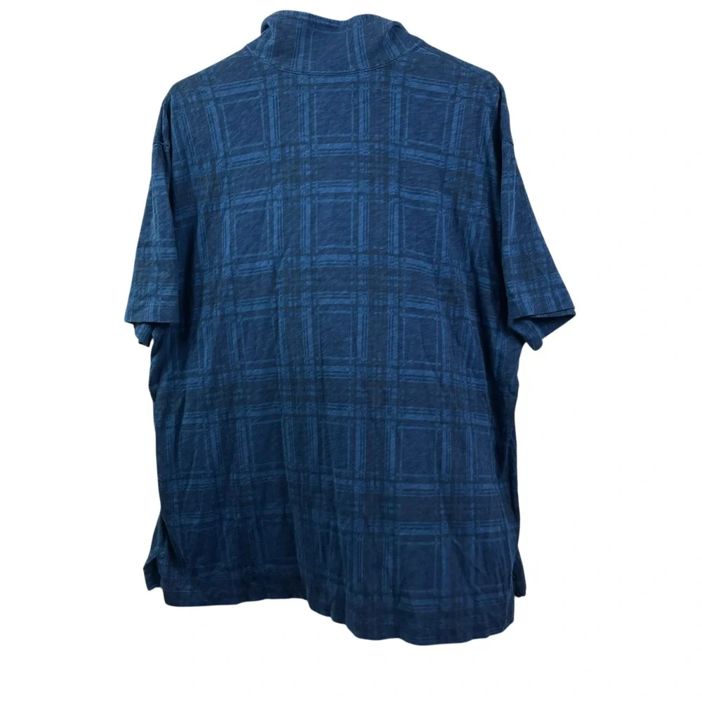 Vintage Y2K Polo Ralph Lauren Plaid Print Shirt Mens 2XL Blue Pocket